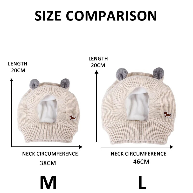 Juokingos šunų kepurės Žiemos šilta elastinga megzta kepurė vidutinio dydžio šunims Dekoracija Apsidraudimas nuo vėjo šuniuko priedai Naminių gyvūnėlių kepurė