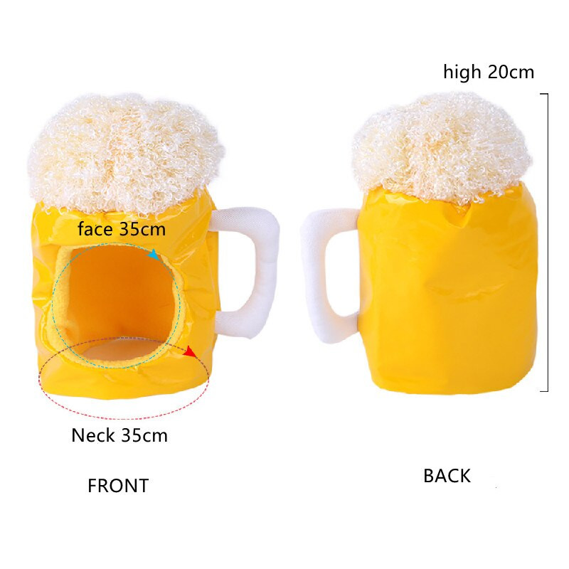 Koerakass Armas uudne õllekruusi müts peakatted Naljakas õllešampanja kostüüm Müts Pehme peakate PU materjalist jõulusünnipäevapeoks