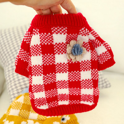 Klasický pletený sveter pre domáce zvieratá, oblečenie pre psov v sladkých farbách pre malých psov, zimná novoročná bunda pre psov bez rukávov, oblečenie pre mačky