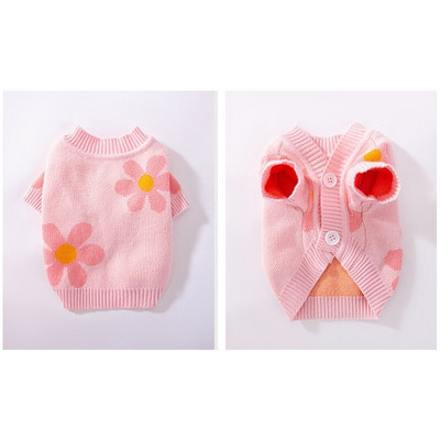 Luksuslikud kardiganid koera kampsunid, talvised soojad koerariided, chihuahua prantsuse buldogi rõivad, lemmikloomade mantel jakk Lemmikloomaesemed kootud kampsun