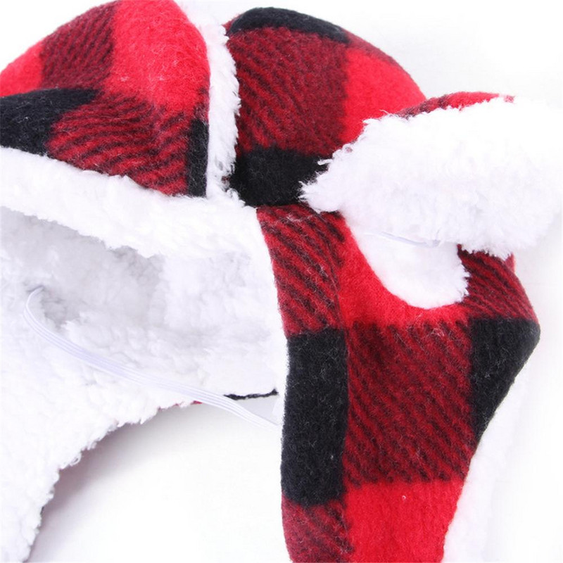 Čelenka pre malé psy, dekoratívne doplnky, zimná plyšová kockovaná čiapka pre mačky, teplá francúzska vlnená čelenka pre venčenie psov, vonkajšia vetruodolná pokrývka hlavy