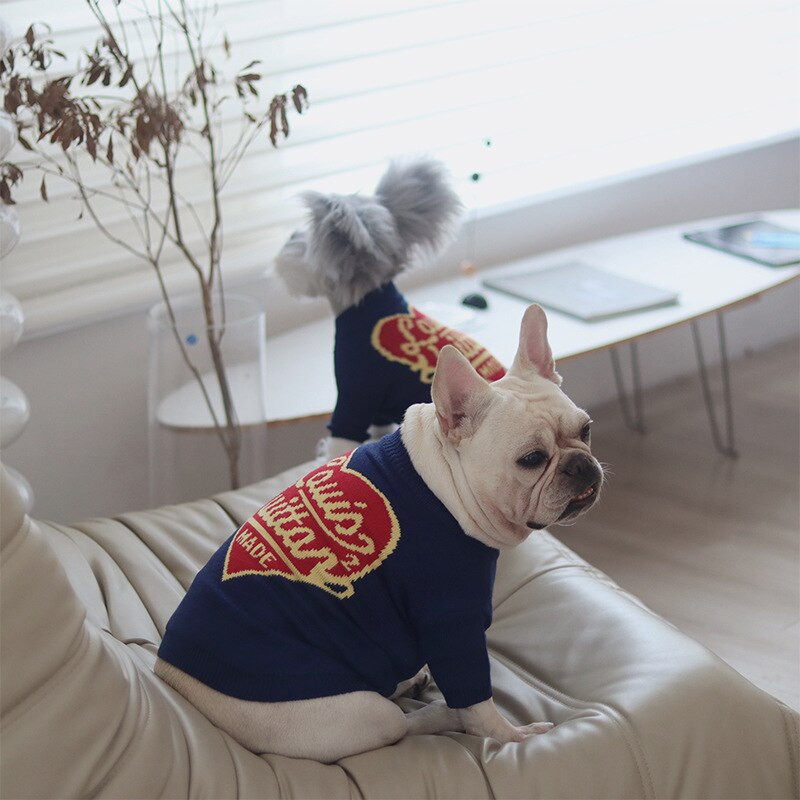Toamnă Iarnă haine calde pentru câini Pulover de designer Schnauzer Bulldog francez Teddy Câine Mic Mediu Pulover de lux Pisică Articole pentru animale de companie