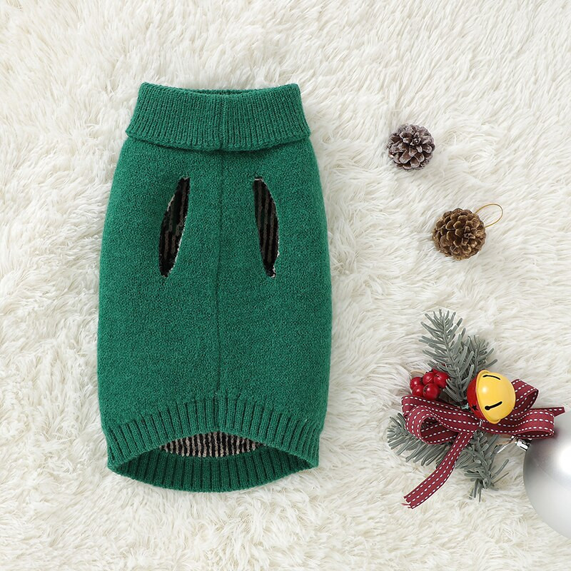 Îmbrăcăminte pentru animale de companie Minunat cap de cerb de Crăciun Haine pentru câini pentru pisici Îmbrăcăminte tricotată de iarnă Costum de pulover pentru câini cald pentru animale de companie