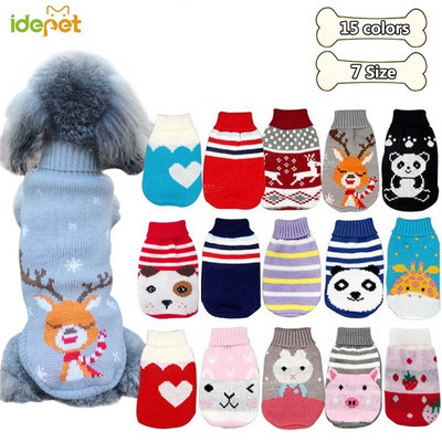 Talvised multifilmid Koerariided Soe jõulukampsun väikestele koertele Lemmikloomariided Mantel Kudumine Heegelriie Jersey Perro 30S1