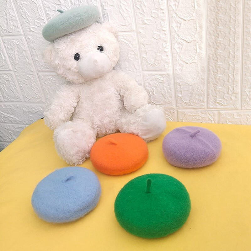 Pălărie pentru animale de companie, culoare solidă, pictor, șapcă de lână, beretă pentru câine, mini foto decorativă, pălărie, pentru animale de companie Memorial, Crăciun, pălării de lux de designer