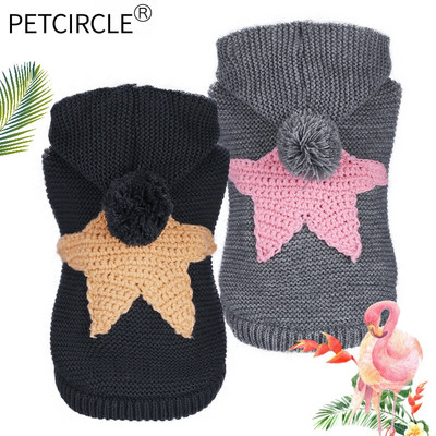 PETCIRCLE Suņu apģērbi Tedijs kucēns suns Franču buldogs Čivava Apģērbs Suns Rudens Ziemas Kaķu Apģērbs Nordic Starfish Džemperis