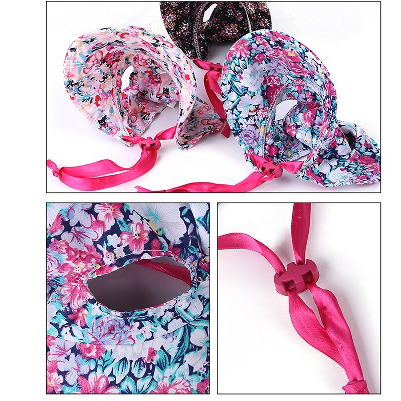 Lemmiklooma koera kassi müts Retro lilleline suvine lemmikloomavisiiri müts Reguleeritav elegantne päikesemüts kutsikate hooldamiseks kleit üles müts Lemmikloomatarbed