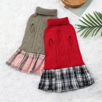 Sweet Dog Sweater Dress For Puppy Cat Dog Hoodie Sweaters Φούστα για μικρά σκυλιά Chihuahua Poodle Knit Στολή Ρούχα