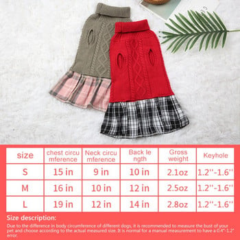 Sweet Dog Sweater Dress For Puppy Cat Dog Hoodie Sweaters Φούστα για μικρά σκυλιά Chihuahua Poodle Knit Στολή Ρούχα