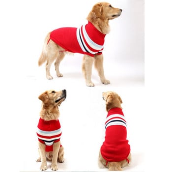 Μεγάλο πουλόβερ σκύλου Labrador Golden Retriever Jumper Πλεκτά πουλόβερ για Ρούχα πουλόβερ μεγάλου σκύλου Χειμερινό πουλόβερ για κατοικίδια Σκύλος #8-#28