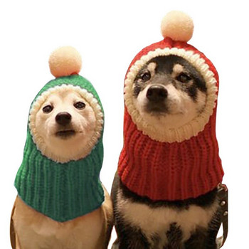 Коледно сладко домашно куче, куче, котка, дрехи, топло кученце, шапка на Дядо Коледа, глава, забавни коледни дрехи, костюм за домашни любимци, кученце, реквизит за снимки