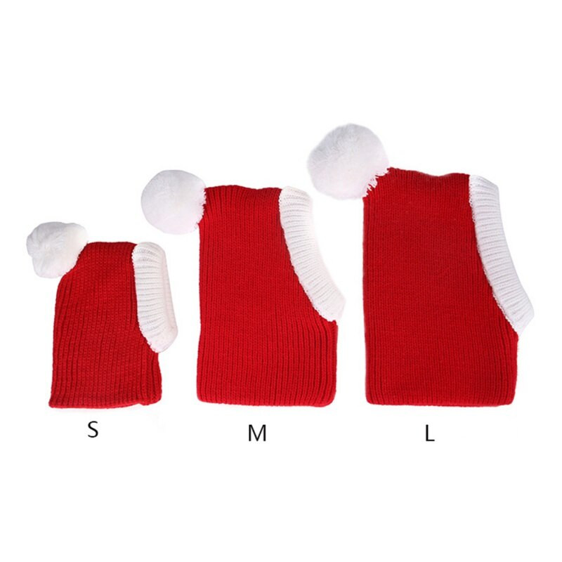 Kalėdinis mielas naminis šuo katė drabužiai Šilti šuniukas Kalėdų senelio kepurė Galva Juokingi kalėdiniai drabužiai naminio gyvūnėlio kostiumas šuniuko fotorekvizitas