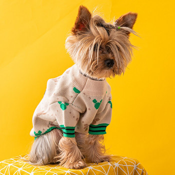 Нов пуловер за кученца на Дисни, модни плетени дрехи за кучета с Мики, топъл пуловер за кучета на открито, памучни удобни луксозни дрехи за кучета