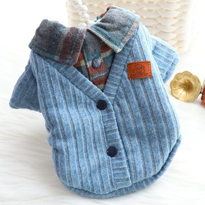 Teplý zimný sveter pre psov, mäkká podšívka, oblečenie pre psov, medvedík, bišónok XS, SML, XL