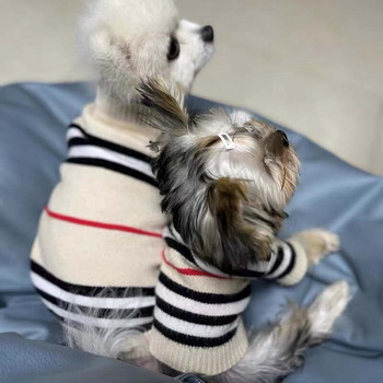 Копчета на райета от чист памук Есенни и зимни дрехи за кучета Кученце Чихуахуа Йоркширски пуловер Дрехи за малки кучета