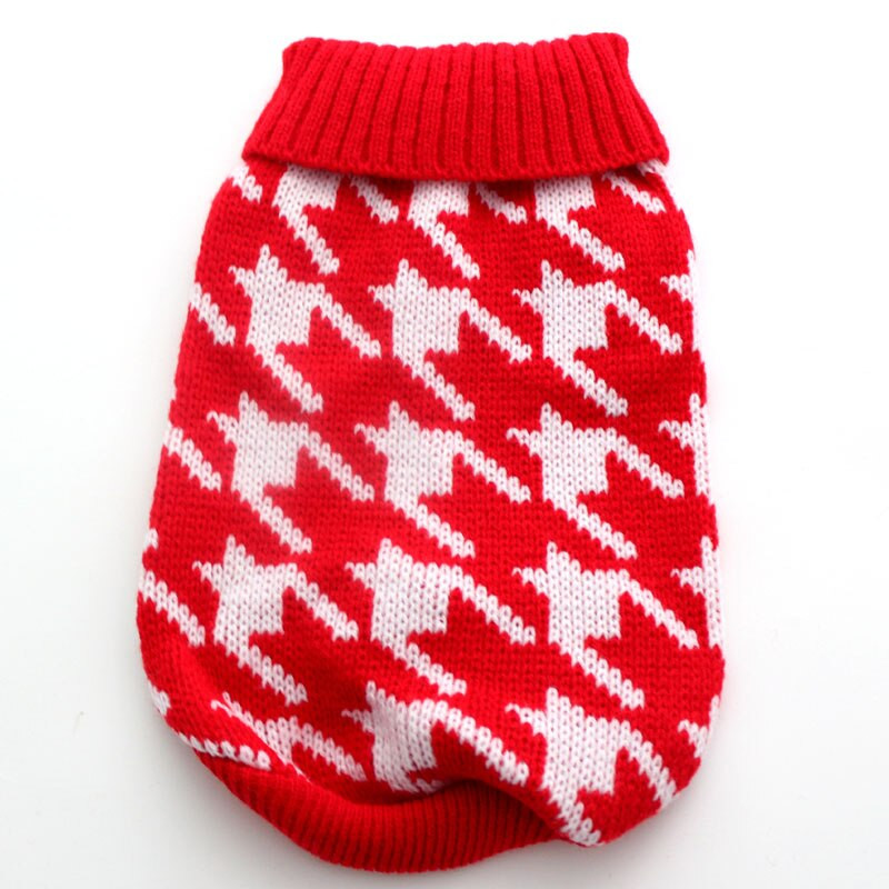 Pes Mačka Sveter s kapucňou Kabát pre domáce zvieratá Sveter Oblečenie Houndstooth Dizajn Zimné teplé oblečenie Oblečenie