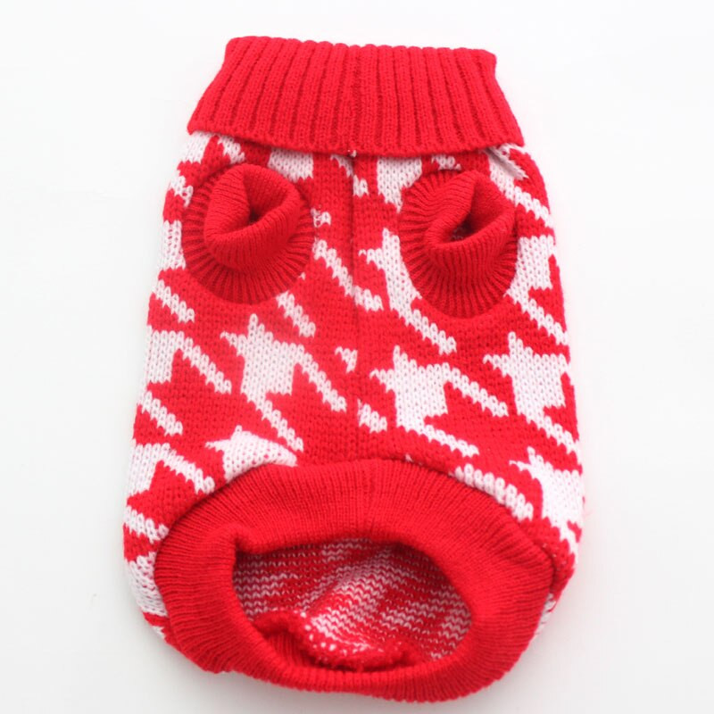 Pes Mačka Sveter s kapucňou Kabát pre domáce zvieratá Sveter Oblečenie Houndstooth Dizajn Zimné teplé oblečenie Oblečenie