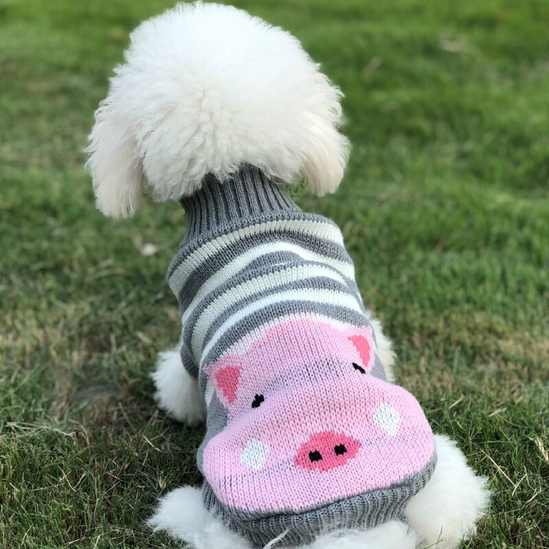 Zimné oblečenie pre psov s kreslenými postavičkami, teplý vianočný sveter pre malé a stredné psy, mačky, pletený sveter, bunda pre šteniatka, oblečenie pre domáce zvieratá, veľkosť S-3XL
