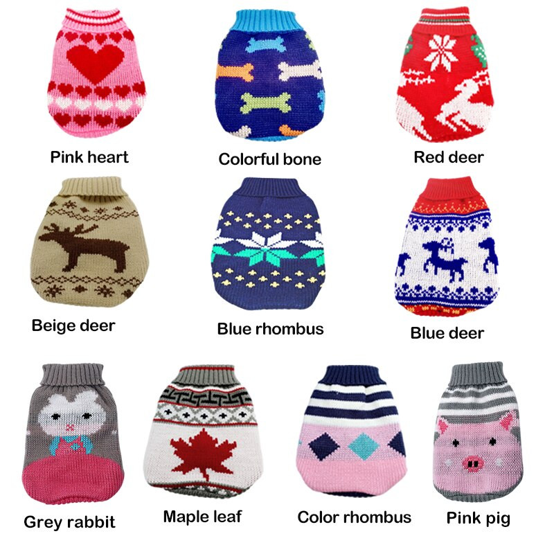 Zimné oblečenie pre psov s kreslenými postavičkami, teplý vianočný sveter pre malé a stredné psy, mačky, pletený sveter, bunda pre šteniatka, oblečenie pre domáce zvieratá, veľkosť S-3XL