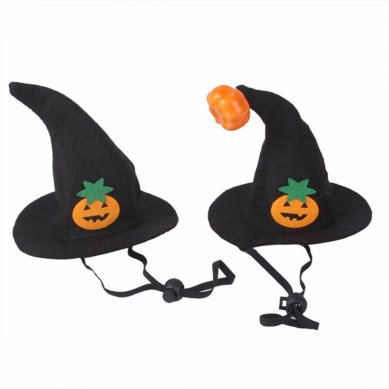 Klobúk pre domáce zvieratá, zábavná tekvicová čarodejnícka čiapka pre psa, čivava, cosplay, halloweensky kostým pre psa pre malého psa, mačiatko, šteňa, čelenka, doplnky pre psov