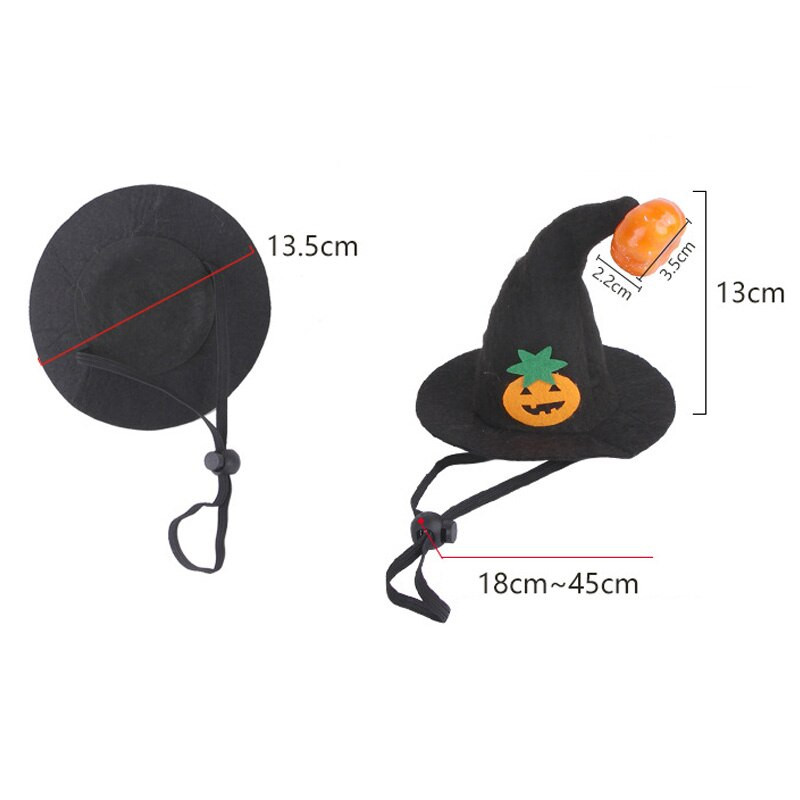 Klobúk pre domáce zvieratá, zábavná tekvicová čarodejnícka čiapka pre psa, čivava, cosplay, halloweensky kostým pre psa pre malého psa, mačiatko, šteňa, čelenka, doplnky pre psov