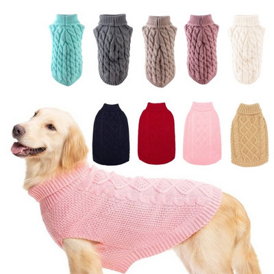 Winter Warm Clothes for Small Medium Dogs Pet Items Solid Cotton Dog Sweaters Cat Coat Jacket Labrador Chihuahua Yorkie Clothing