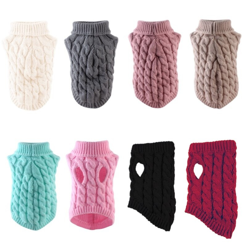 Šilti žieminiai drabužiai mažiems ir vidutiniams šunims Naminiai daiktai Naminiai medvilniniai megztiniai šunims Katės paltas Striukė Labradoro čihuahua Yorkie drabužiai
