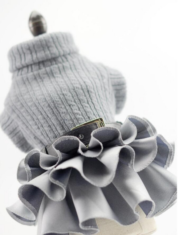 Psie šaty, kabát, jesenný teplý rolák, pletený sveter, top, mačacia tutu sukňa, oblečenie pre malých psov, XS, SML, XL