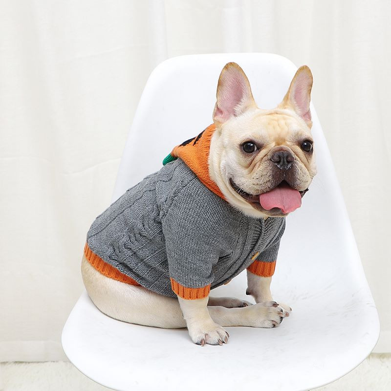 Zimný sveter pre psov, vianočné teplé oblečenie pre psov pre malých a stredných psov, pletený kabát, roztomilý sveter pre mačky, kostým pre domáce zvieratá na Nový rok