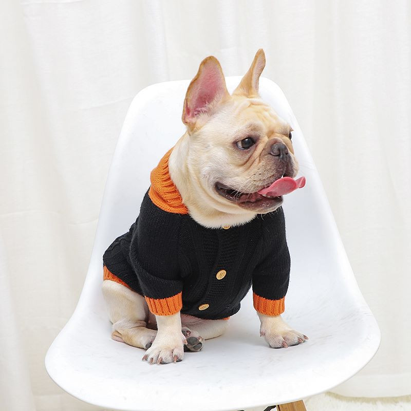 Zimný sveter pre psov, vianočné teplé oblečenie pre psov pre malých a stredných psov, pletený kabát, roztomilý sveter pre mačky, kostým pre domáce zvieratá na Nový rok