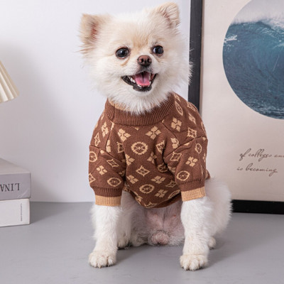 Pulover pentru câini la modă pentru 1-10 kg Strat dublu îngroșat toamnă și iarnă haine calde pentru buldog francez cu elasticitate ridicată