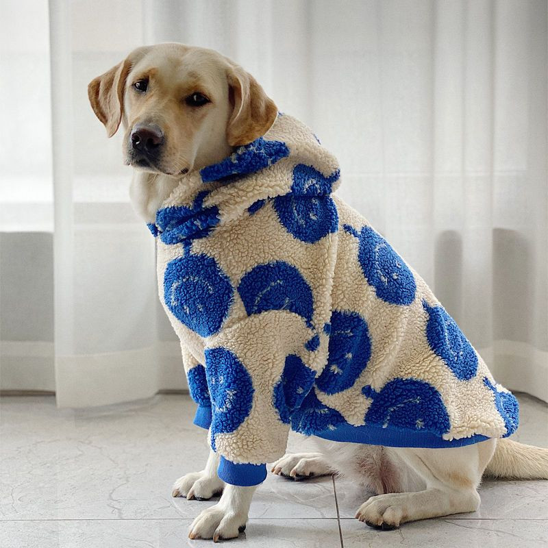 Haina mare pentru câini, de iarnă, de designer, jachetă caldă de modă de lux pentru câini Golden Retriever Albastru Ropa Para Perro Invierno