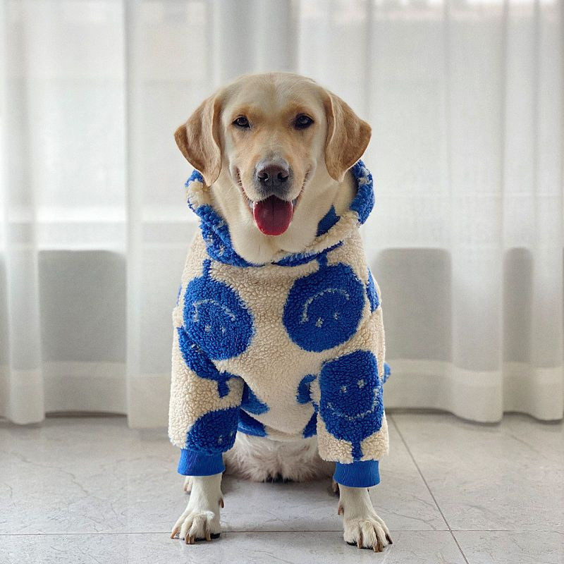Haina mare pentru câini, de iarnă, de designer, jachetă caldă de modă de lux pentru câini Golden Retriever Albastru Ropa Para Perro Invierno
