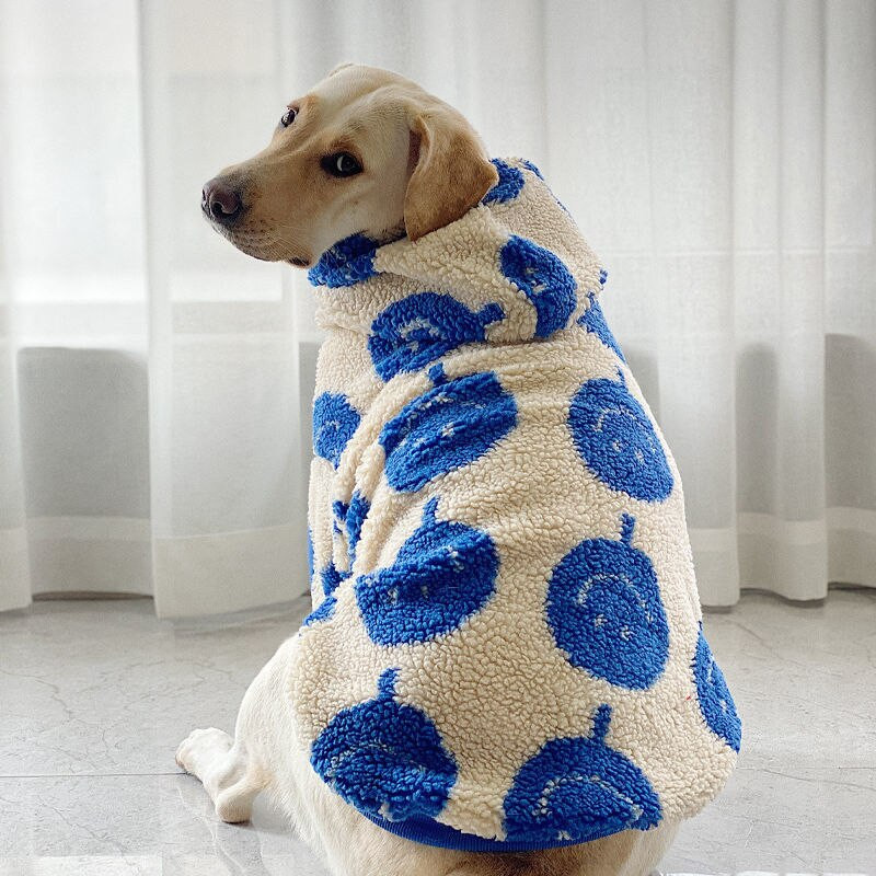 Haina mare pentru câini, de iarnă, de designer, jachetă caldă de modă de lux pentru câini Golden Retriever Albastru Ropa Para Perro Invierno