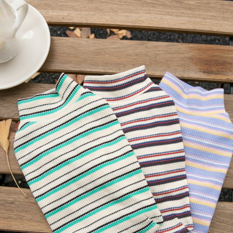 Jesen Zima Odjeća za kućne ljubimce Pruge Waffle Kućna dugih rukava Pas Mačka Udobnost Ležerna prugasta poddlaka Pseća zimska odjeća