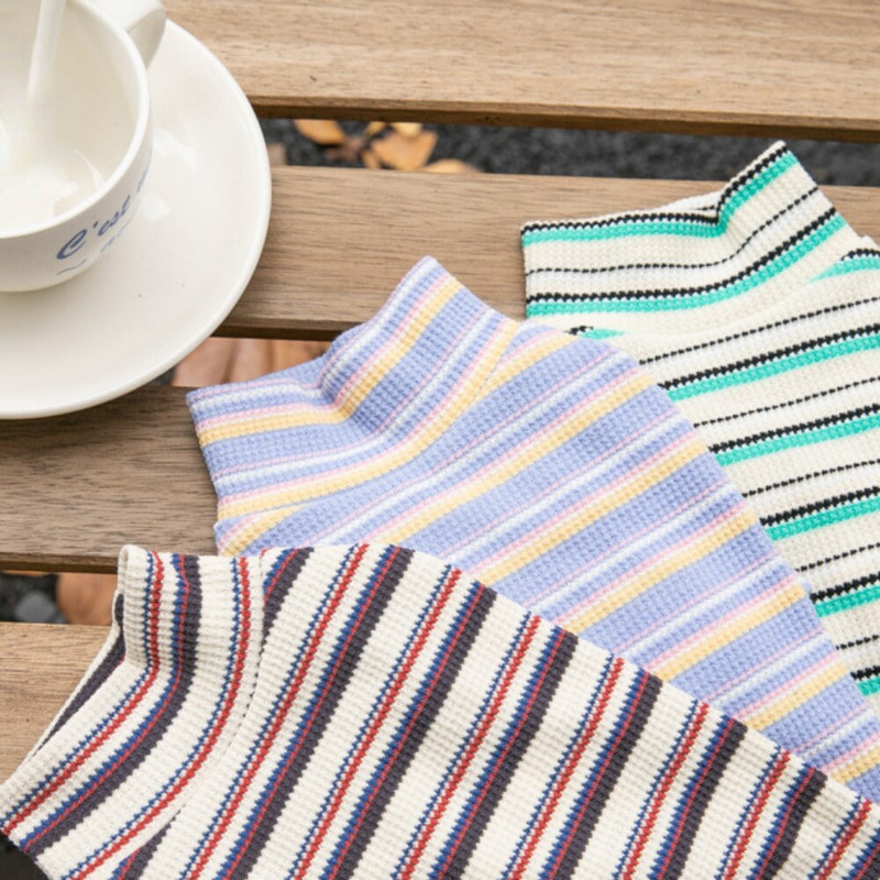 Jesen Zima Odjeća za kućne ljubimce Pruge Waffle Kućna dugih rukava Pas Mačka Udobnost Ležerna prugasta poddlaka Pseća zimska odjeća