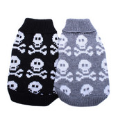 Μπουφάν για σκύλους γάτα πουλόβερ Jumper Skulls Jacquard Pet Puppy Μπουφάν Ζεστό πουλόβερ Ρούχα για σκύλους Γάτες Μικρά Μεσαία