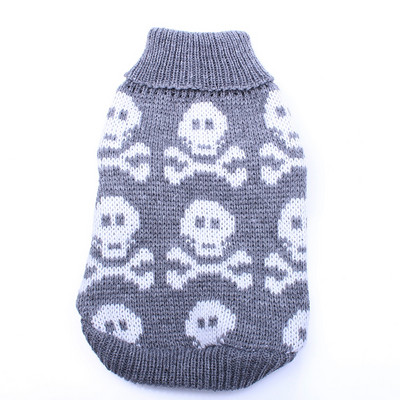 Μπουφάν για σκύλους γάτα πουλόβερ Jumper Skulls Jacquard Pet Puppy Μπουφάν Ζεστό πουλόβερ Ρούχα για σκύλους Γάτες Μικρά Μεσαία
