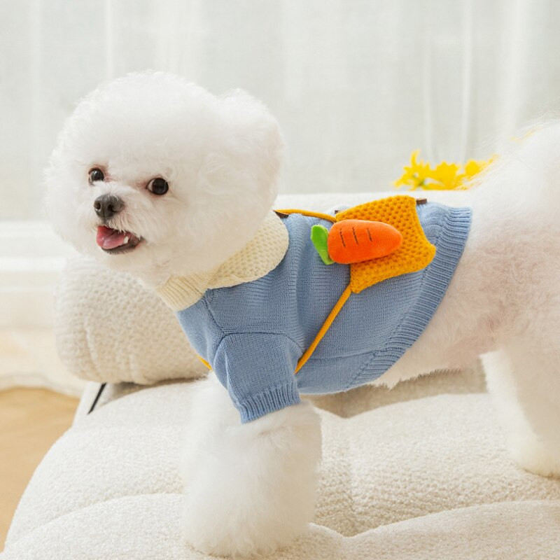Pletené vlnené jesenné zimné oblečenie pre domáce zvieratá, stredné, malé, pre psov a mačky, roztomilý sveter, ručne vyrábaná taška, mačiatko, šteňa, sladký sveter, mäkký kabát