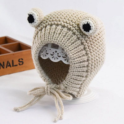 Roztomilá žabia čiapka pre psa, útulná háčkovaná čiapka pre psa, teplá zimná čiapka pre psa, šteňacia čiapka, malá pletená čiapka pre psa, kostýmová pletená čiapka pre veľkého psa