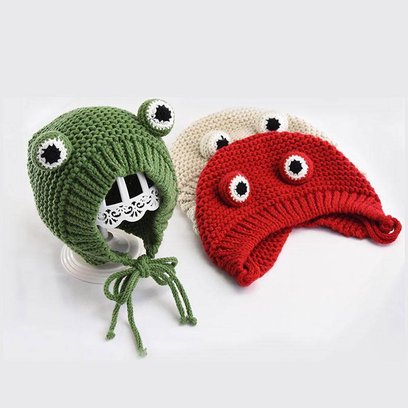 Roztomilá žabia čiapka pre psa, útulná háčkovaná čiapka pre psa, teplá zimná čiapka pre psa, šteňacia čiapka, malá pletená čiapka pre psa, kostýmová pletená čiapka pre veľkého psa