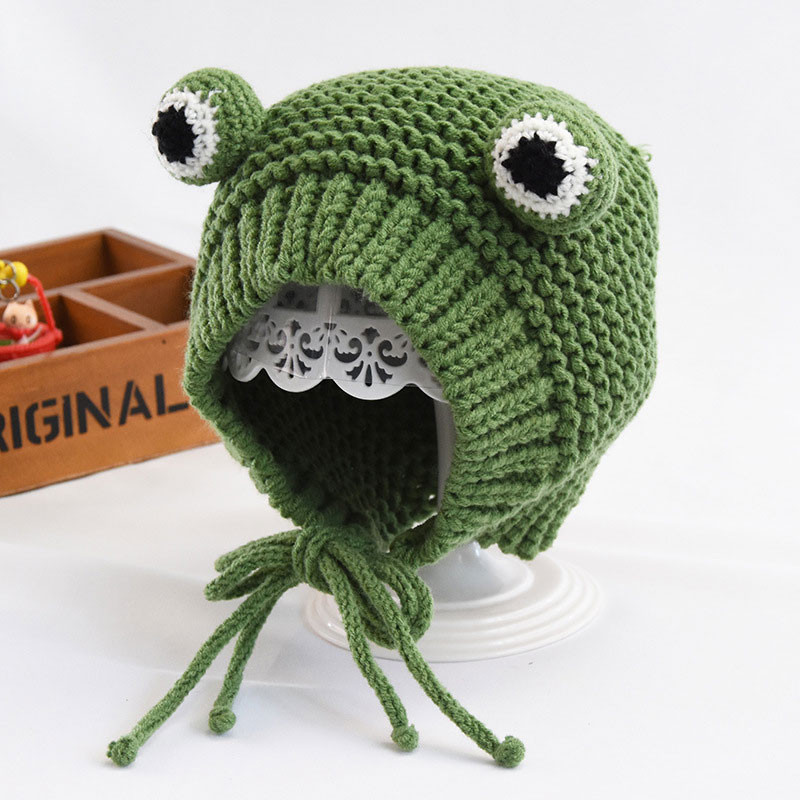 Roztomilá žabia čiapka pre psa, útulná háčkovaná čiapka pre psa, teplá zimná čiapka pre psa, šteňacia čiapka, malá pletená čiapka pre psa, kostýmová pletená čiapka pre veľkého psa