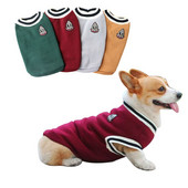 Πουλόβερ Dog Cat Preppy Style V-λαιμόκοψη Corgi Teddy πλεκτό γιλέκο Pet Puppy Χειμερινά ζεστά ρούχα για μικρά μεσαία μεγάλα σκυλιά γάτα