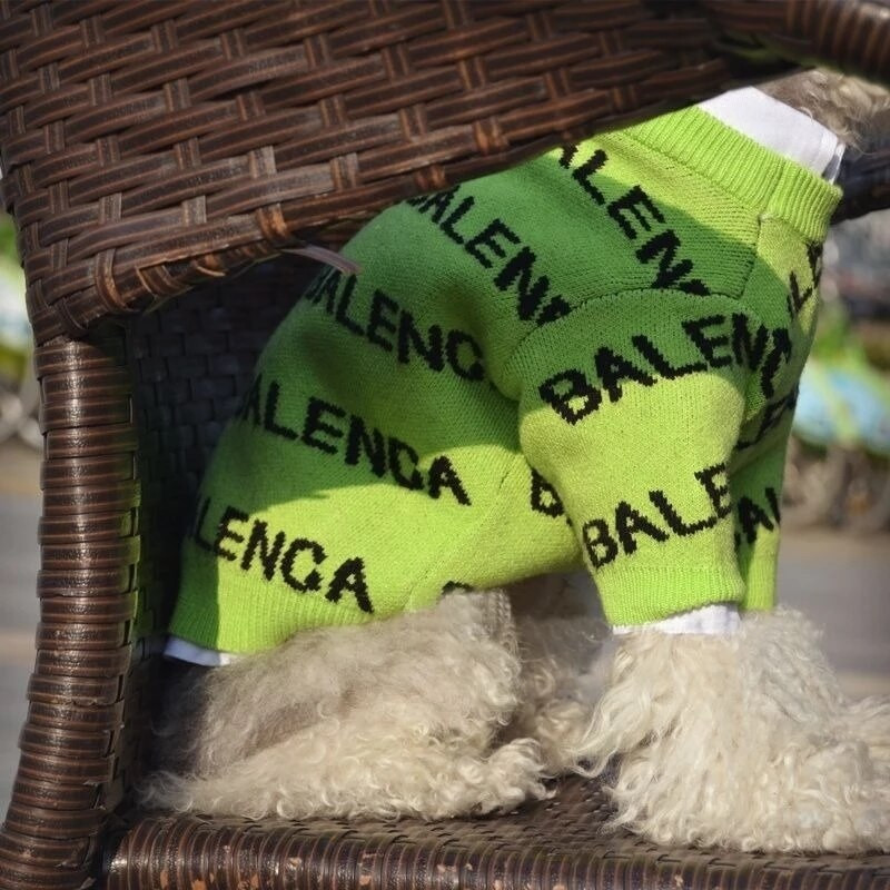 Luksuslik koerte kampsun kiri Lemmikloomarõivad Moodne kootud kampsun koerakassile Soojad riided väikesele kutsikale Prantsuse buldogi lemmikloomatarbed