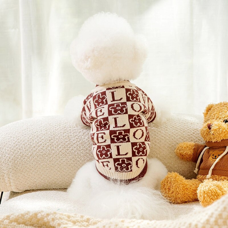 Luxusné oblečenie pre psov pre malé psy, potreby pre domáce zvieratá, sveter pre psov, zimný teplý kabát pre psov, oblečenie pre šteniatka, oblečenie pre čivavy, kardigan pre psov