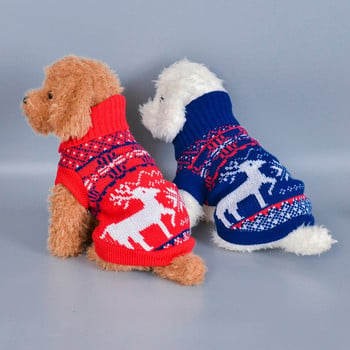 Сладко зимно анимационно облекло за котка, куче, топъл коледен пуловер за малки йорки, облекло за домашни любимци, палто, пуловер за плетене, костюм, облекло