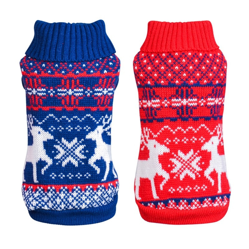 Drăguț de iarnă din desene animate pisica câine haine pulover cald de Crăciun pentru mic Yorkie animale de companie haine haine tricotat pulover costum haine