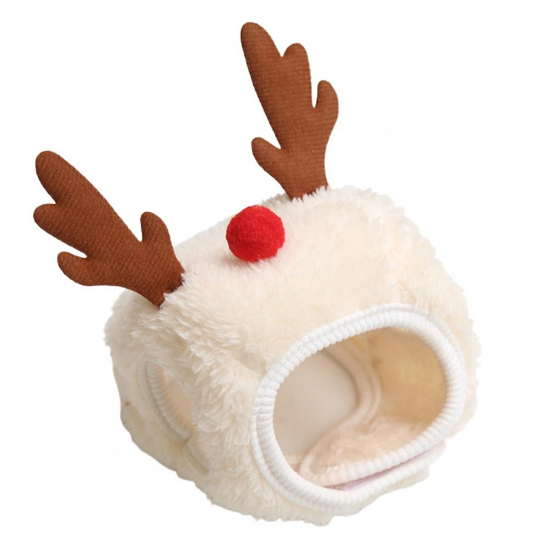 Lemmikloomade mütsi sarved Disain Hoiab soojas Pehme tekstuur Multifilm Lemmikloomakoerad Kassid Nokamüts jõuludeks