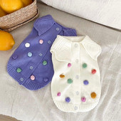 Populiarūs atlapai šunų drabužiai Teddy žieminiai drabužiai Bichon šiltas atviras megztinis Šnauceris Megztinis megztinis šuniukas Gražūs drabužiai