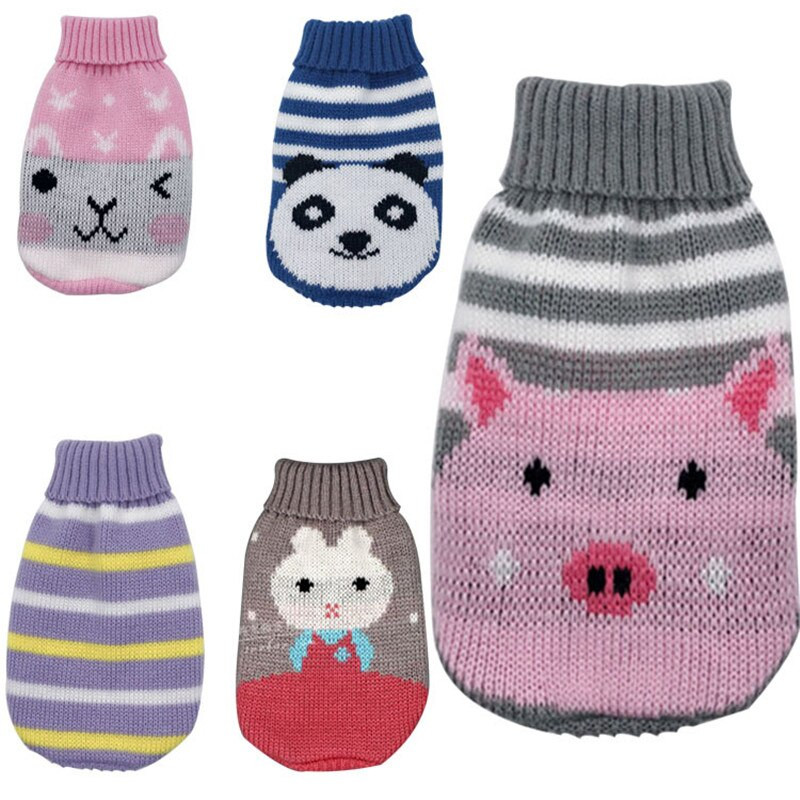 Soojad koerriided väikestele keskmistele koertele Kootud kasside kampsun Lemmikloomariided Chihuahua buldogidele kutsikate kostüümide mantel talveks